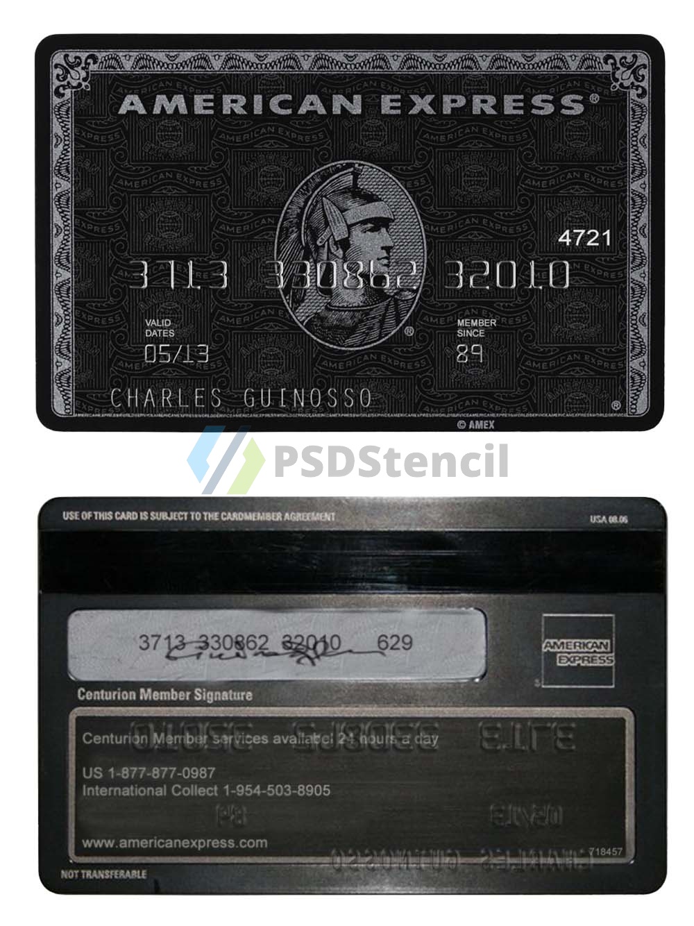 American Express/AMEX Black Credit Card美国运通黑卡PS/PSD模板-九流网络