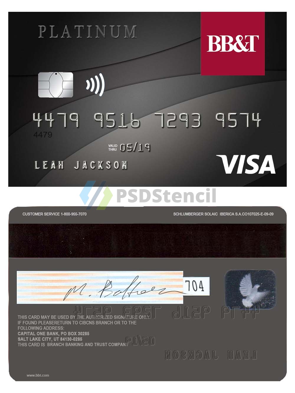 BB&T Bank Visa Card储亿银行维萨卡PS/PSD模板-九流网络