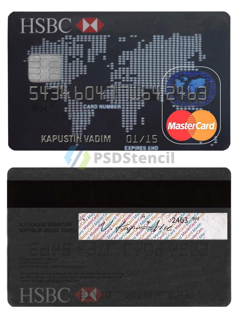 HSBC Mastercard Credit Card汇丰银行万事达卡PS/PSD模板-九流网络