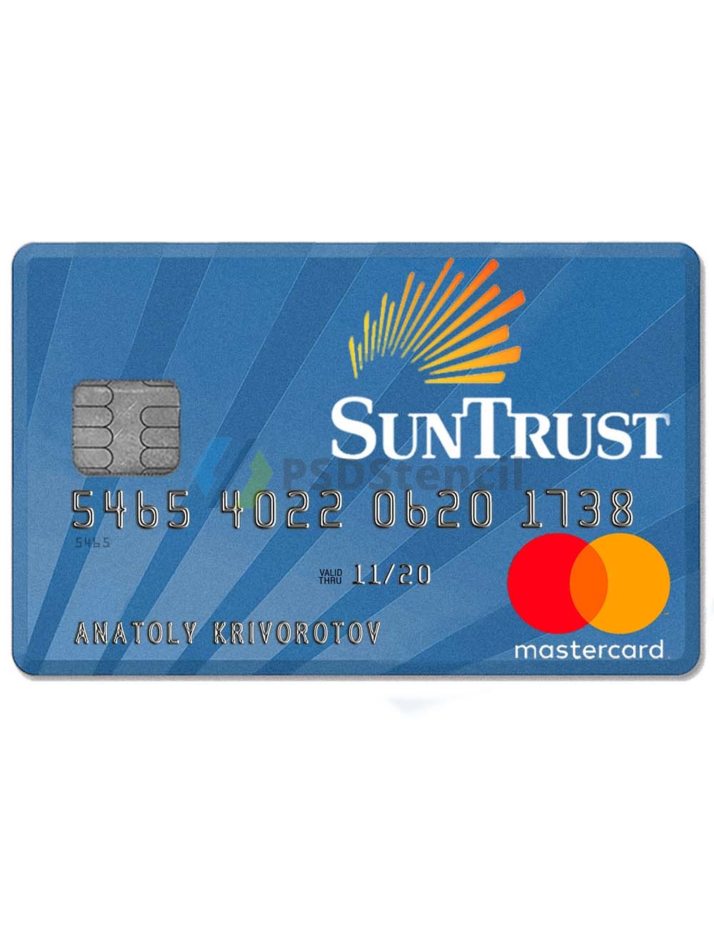 SunTrust Bank Mastercard美国太阳信托银行万事达信用卡PS/PSD模板-九流网络