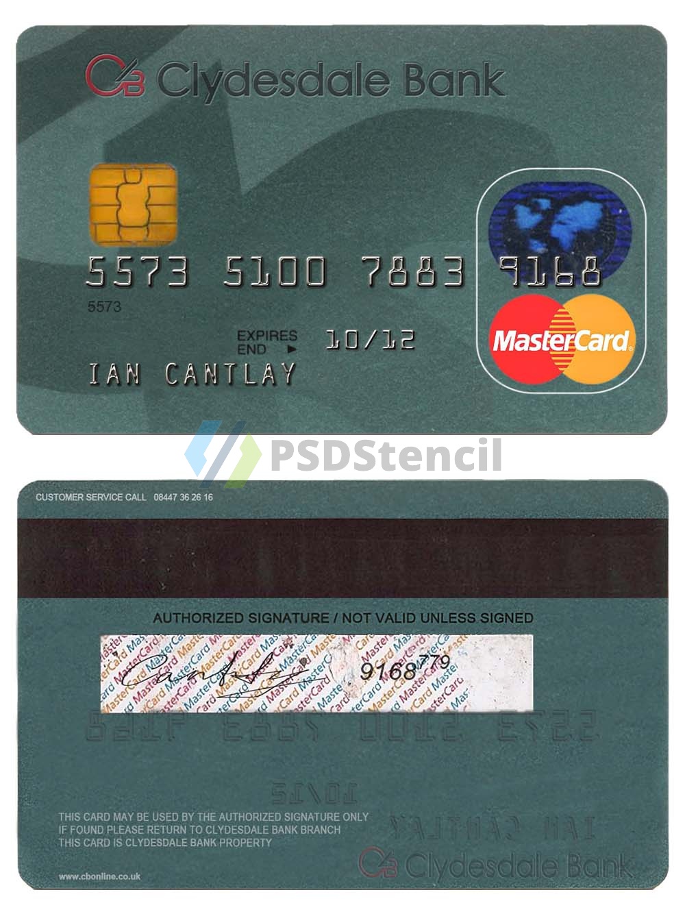 UK Clydesdale Bank Mastercard克莱兹戴尔银行万事达卡PS/PSD模板-九流网络