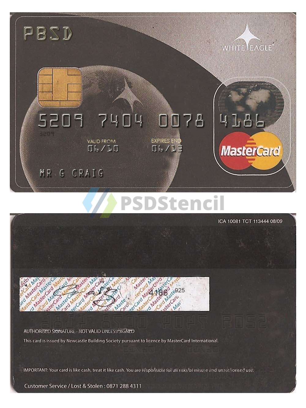 White Eagle Credit Union Mastercard美国堪萨斯白鹰信用合作社万事达卡PS/PSD模板-九流网络