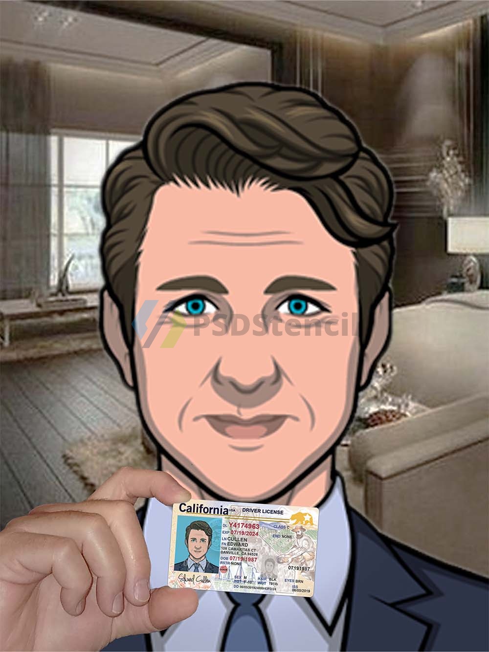 Man&Woman Selfie With Card 男女通用手持卡PS/PSD模板（V1版）-九流网络